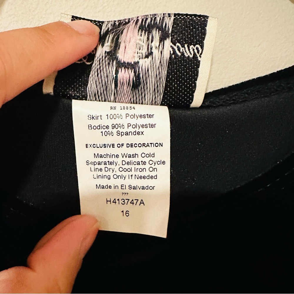 Rare Edition Girls Formal Dress Size 16 Black Velvet Silver Chiffon Holiday - Picture 6 of 7